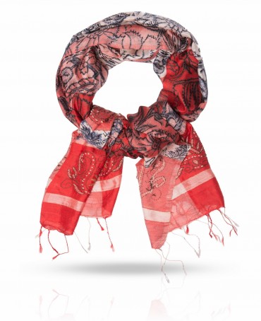 Шарф Женский SN-EMB.PRINT/BEIGE